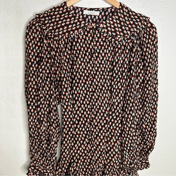 Doen Camden Dress in Sable Hyde Park Floral extra small